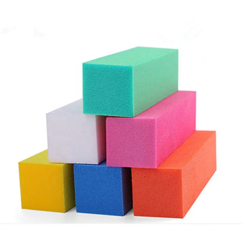 

Professional Sponge Nail Files Nail Polisher Sanding Block 4 Sides Candy Color Nail File buffer block, Pink,purple,gray,yellow,white