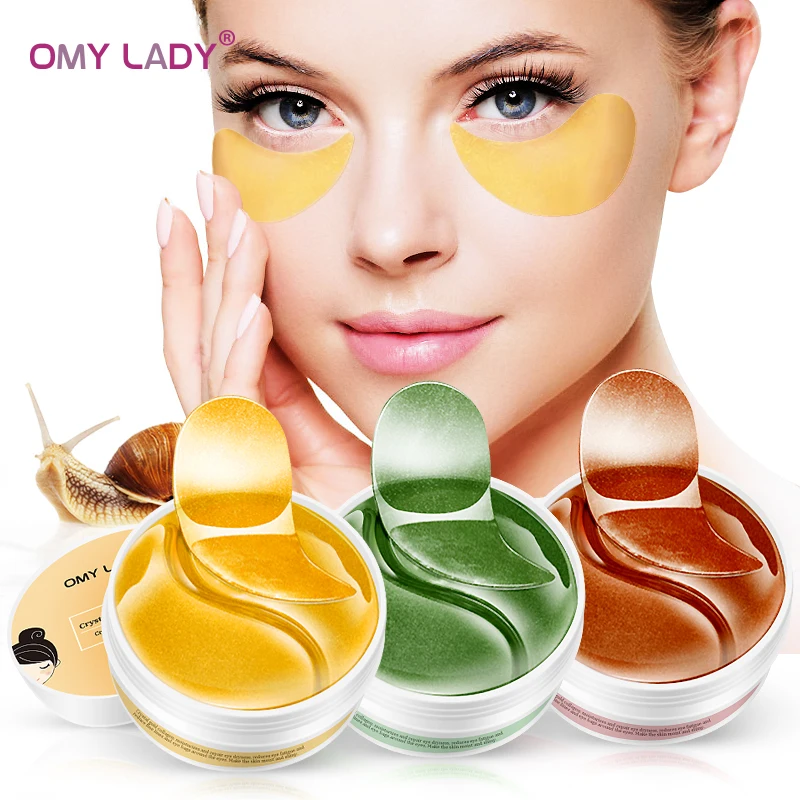 

OMY LADY Hottest Under Eye 24K Collagen Crystal Gold Eye Mask for Skin Care Dark Circles Remove Anti-Aging Wrinkle