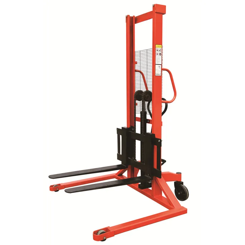
1 ton straddle manual hand mini stacker forklift ce/1500kg hydraulic manual lifting pallet stacker price 3m trolley for sale 