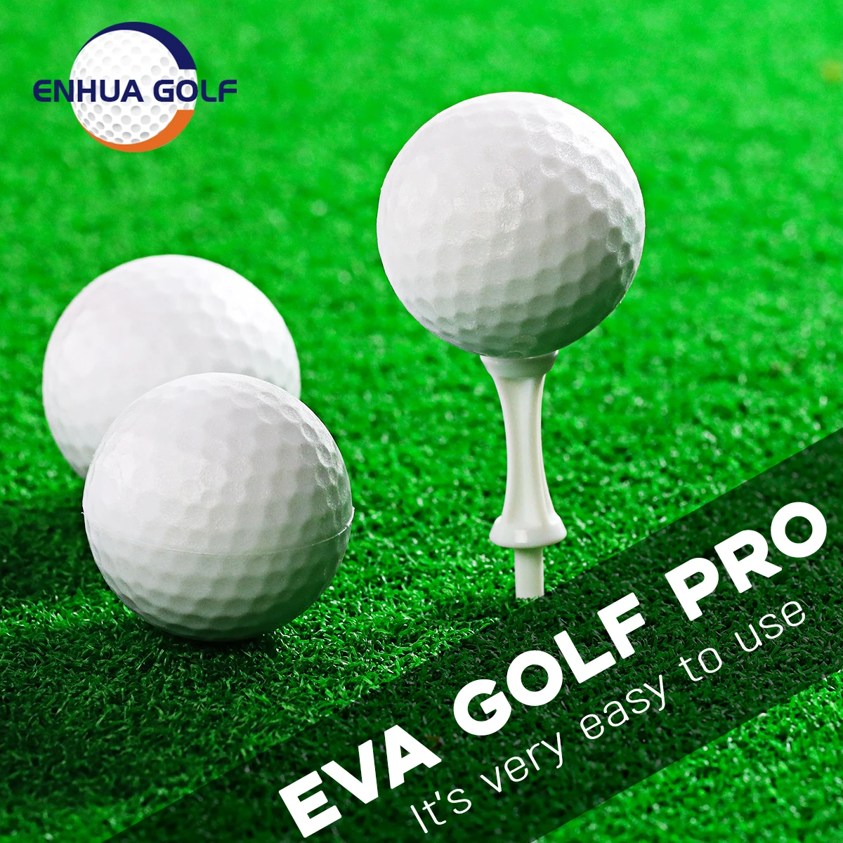 

High quality 20G hit super solid golf practice ball EVA Foam Golf Practice Balls - Realistic Feel and Limited Flight, White,accept custom color
