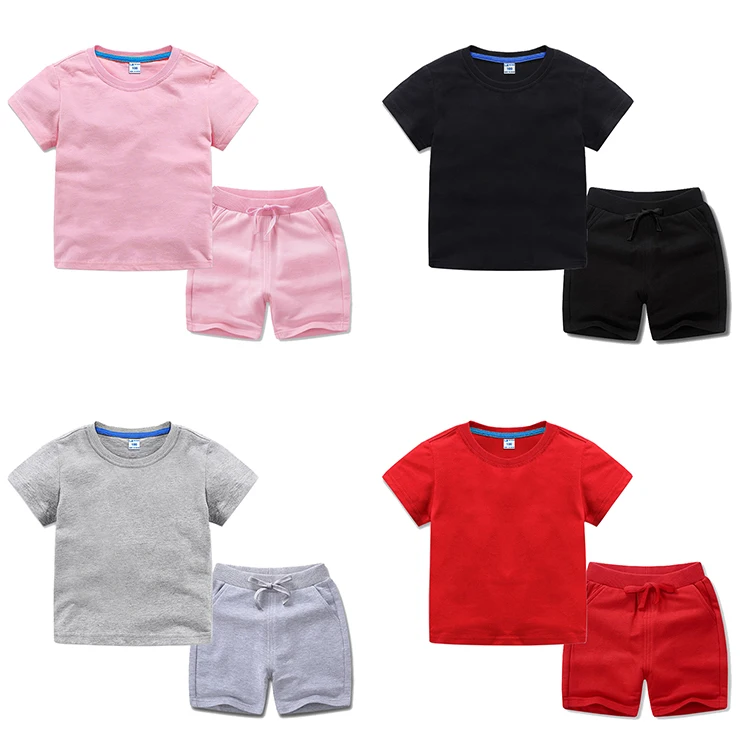 

Baby Boy Clothes Casual Baby Girl Clothing Sets Children Sweatshirts Sports T Shirt Shorts Kids Two Piece Short Set, Customized color