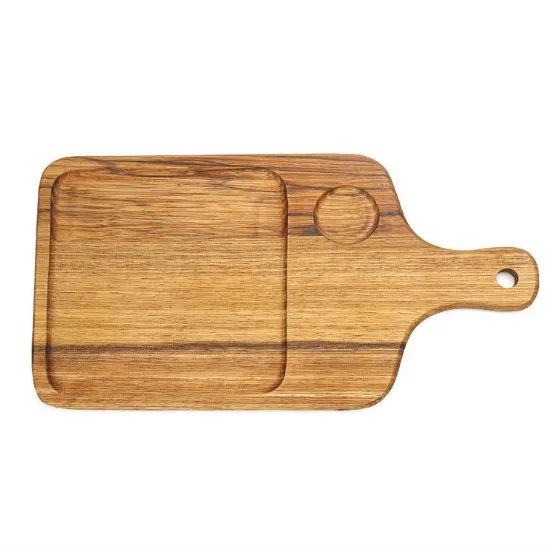 

DiYue Homeware DIY200211 Solid Zebra Wood Steak Pizza Cutting Boards Gifts Wooden Handle Kitchen Dinning Utensils Serving Plates