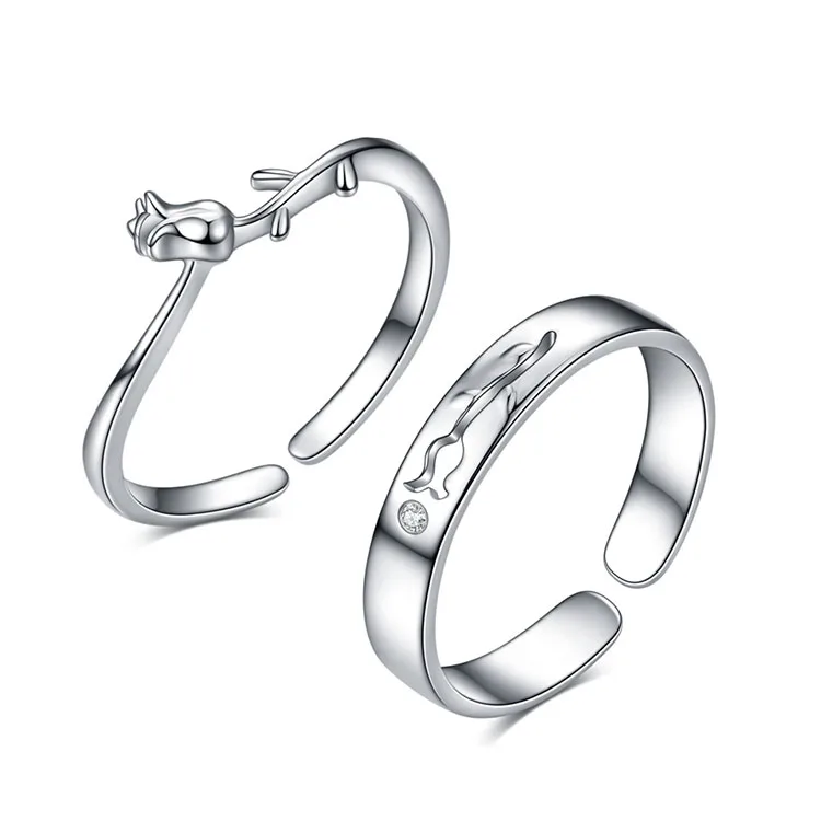 

Engagement Wedding Jewelry 925 Sterling Silver Promise Ring for Couples