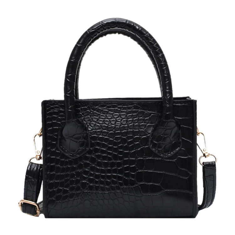 

wholesale branded woman shoulder black bag, Customizable