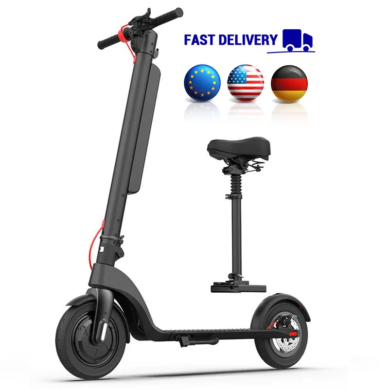 

EU warehouse Top selling Electronic Kick scooters x8 10ah Long Range Adult 36V 350w fat tire 10inch powerful Electric Scooter