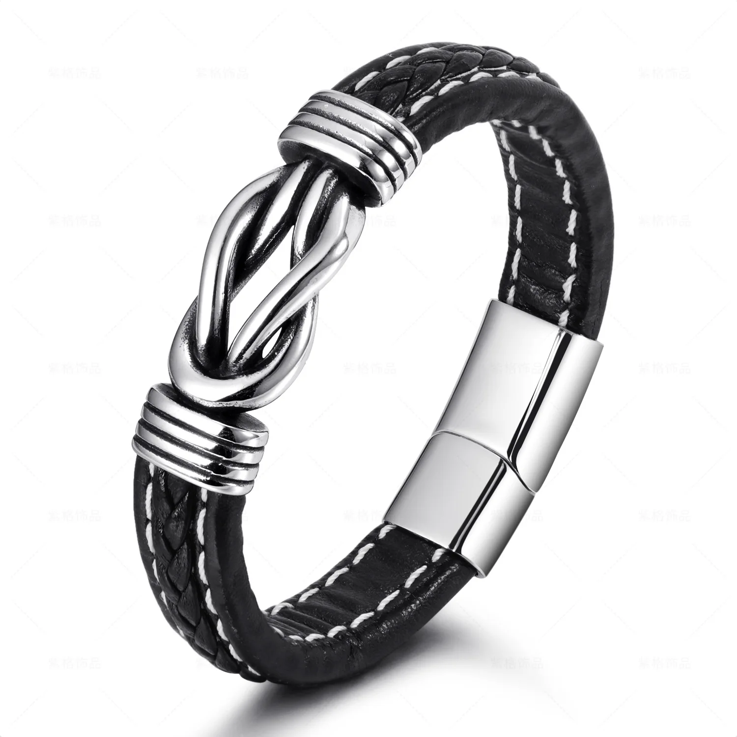 

New Products Ethnic Style Jewelry Stainless Steel Bracelet Men's Handwoven Titanium Steel Bracelet