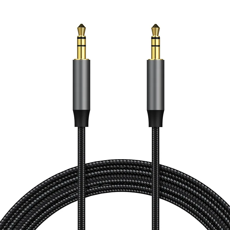 

P3201X nylon jack 3.5 audio cable hifi male to male stereo car aux cable for car cellphone headset speaker
