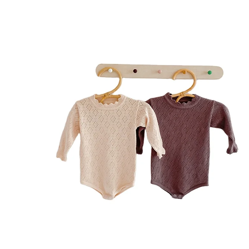 

The Baby Knitted Sweater Bodysuit Long Sleeve Baby Clothes Cartoon Cute Long Sleeve Toddler Clothing, As picture or customize color