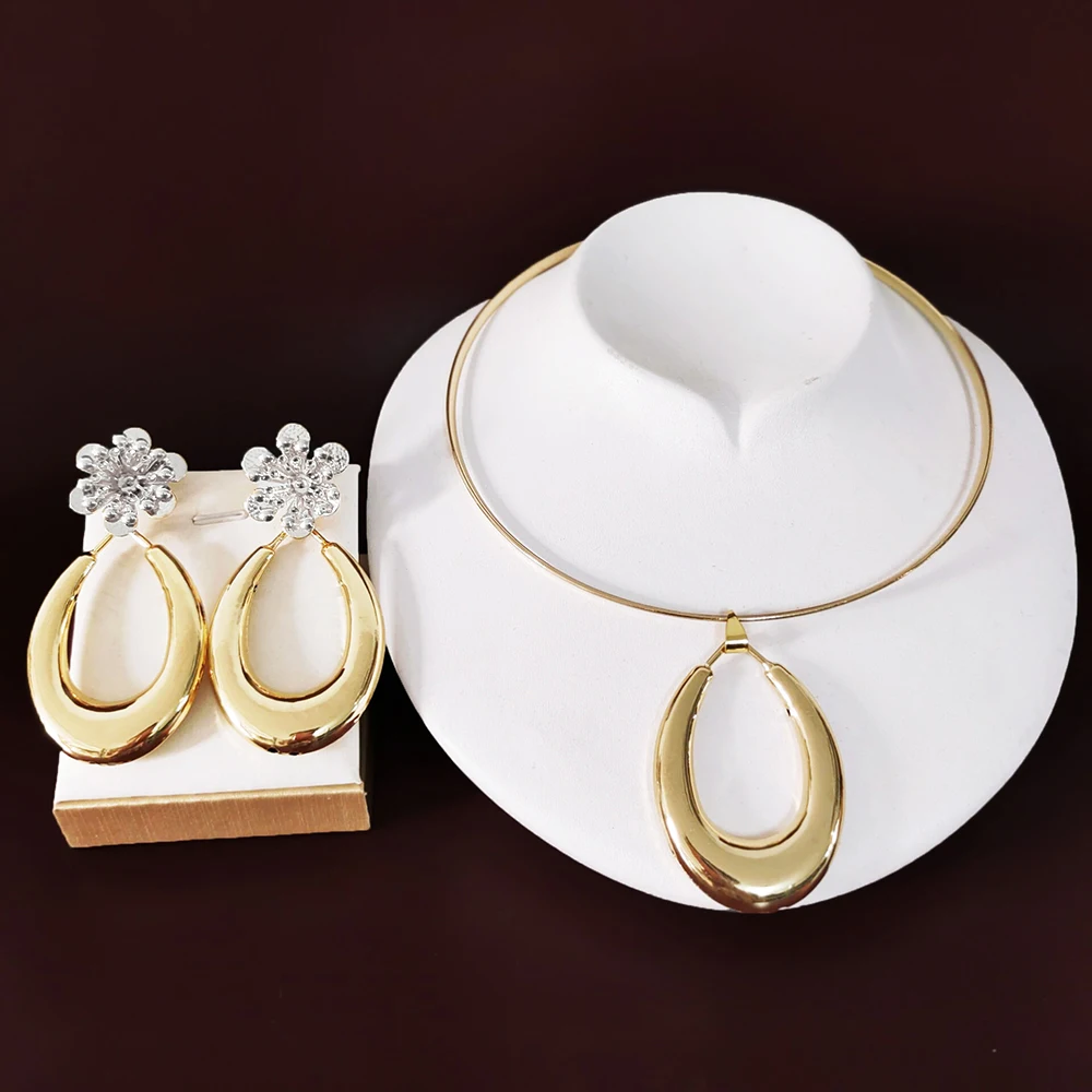 

neckless wholesale high quality jewelry gold plated necklace african fashion jewelry 2020 set NP64