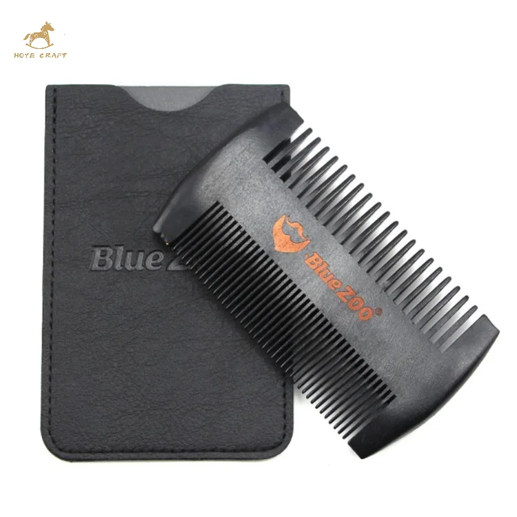 

men cleaning mustache tools anti-static natural black pear wooden beard comb, Black/brown