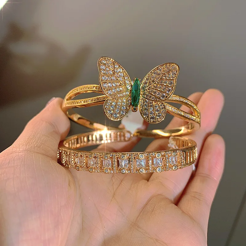 

Jewelry New Fashion charm rhinestone gold bracelet bangle for women, Silver