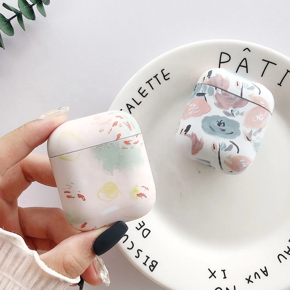 

Cute Luminous Vintage Floral Cover For Apple Airpods 2 1 For AirPod Pro Protector Shell