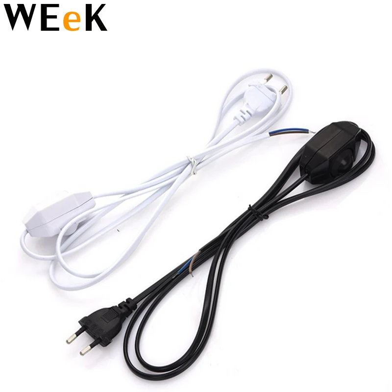 1.8M Black White EU US Plug Dimmable Switch Cable Light Modulator Lamp Line Dimmer Controller Table Lamp power wire AC110V 220V