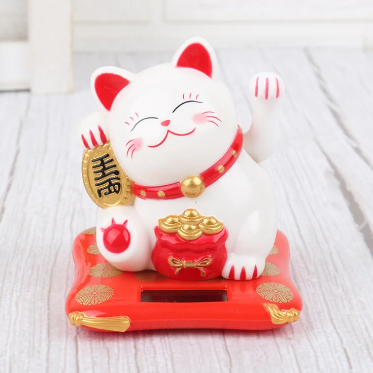 

Shaking Hands Lucky Cat Checkout Counter Decoration Waving Cat For Home Office Shop Decor Wealth Fortune Crafts