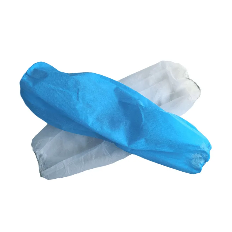 

High Quality Breathable Disposable Cleaning Non-woven Sleevecover for Food Industry, Bluek,white