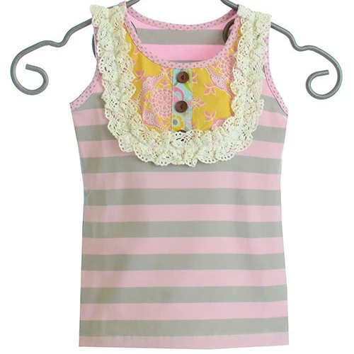 

custom children clothes high quality fashion strip pink and grey baby shirts, We have color book for you to selection