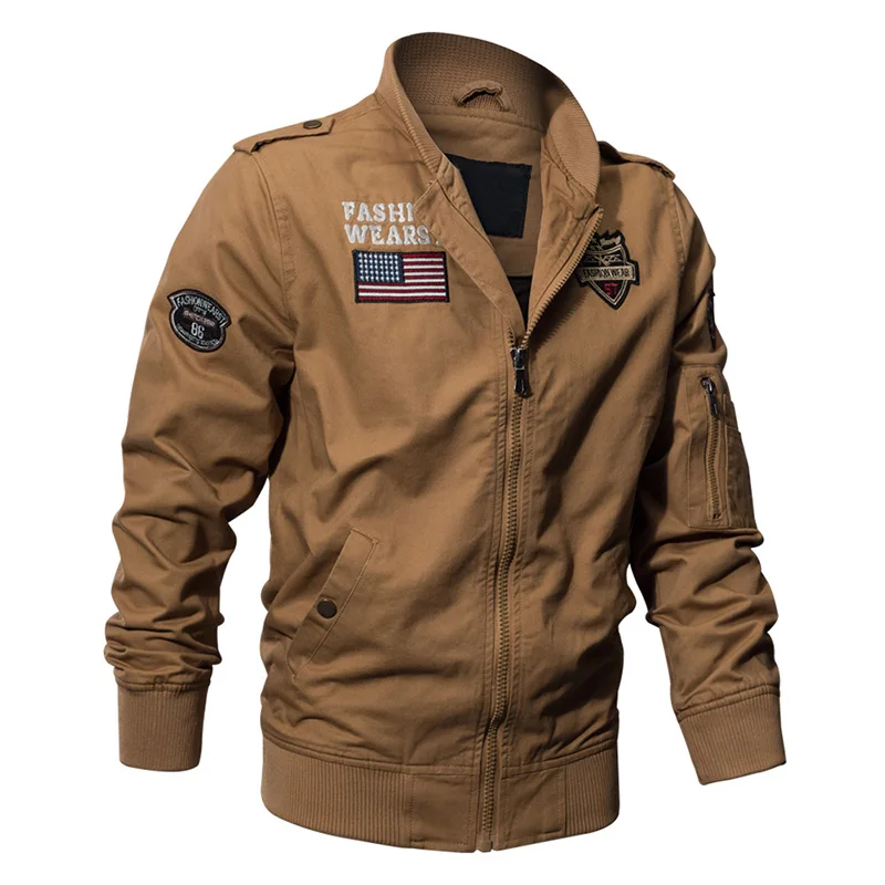 

Men Clothes Military bomber men jacket Tactical Outwear Breathable Light Windbreaker jackets Men's Pilot Jacket cahquetas, Khaki, black, armygreen