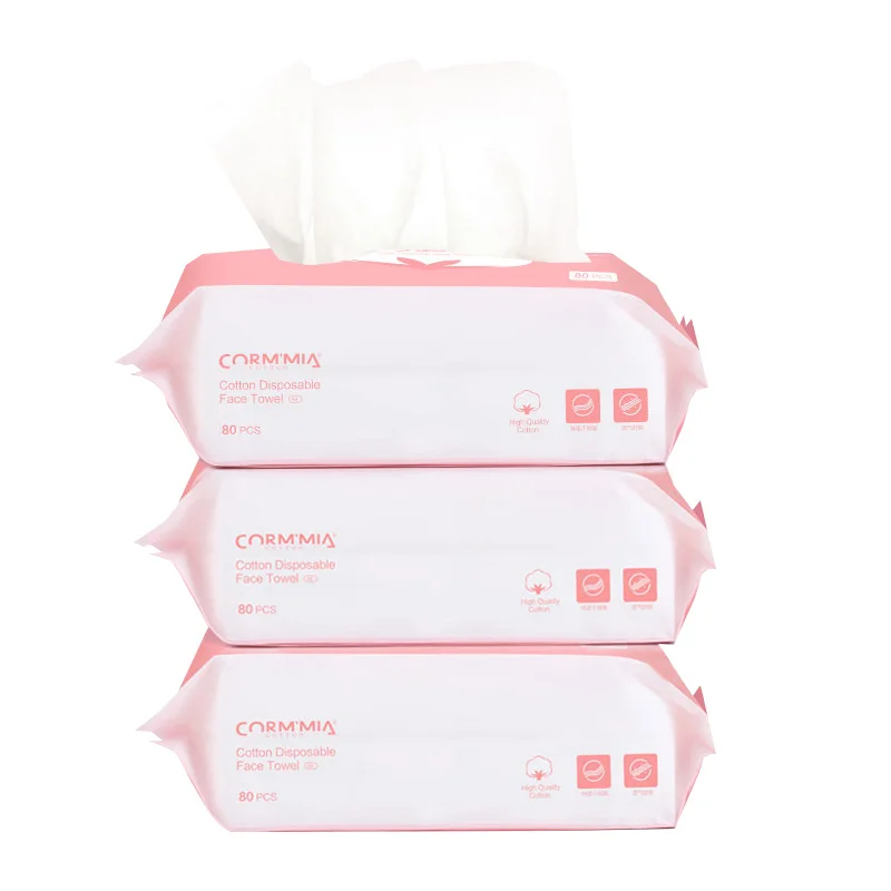 

Free Sample High Quality 80Pcs Disposable Lint-free Cleaning Cotton Baby Adult Dry Wipes