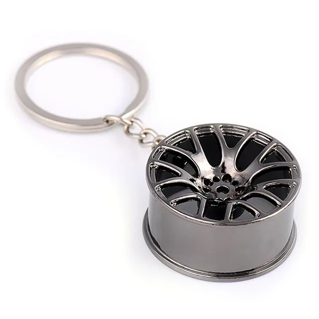 Car Wheel Tire Keychain Creative Mini Car Key Ring Auto Car Parts Key