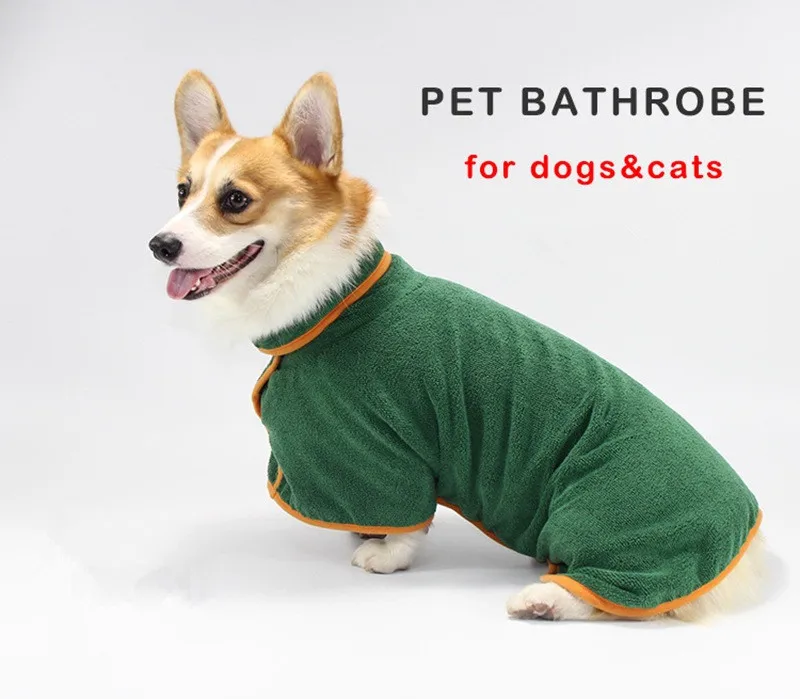 

Dog Bathrobe Towel Soft Quickly Absorbing Water Fiber Pet Grooming Supplies