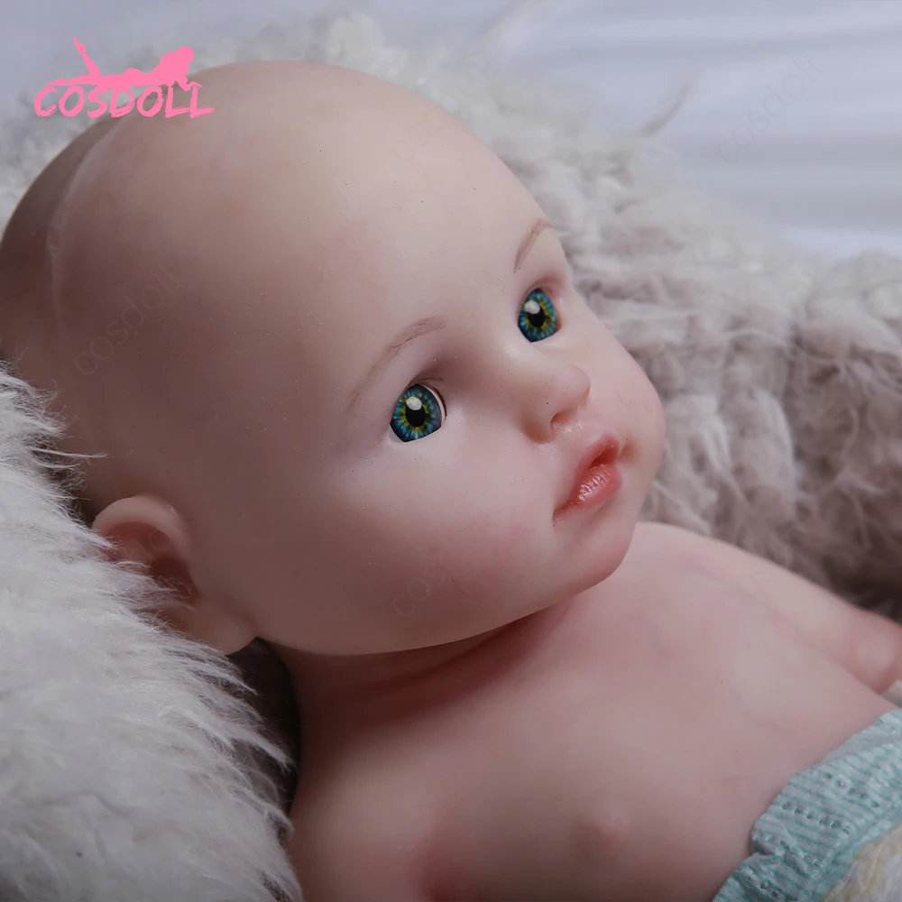 

New Arrival 16.5 Inch Lifelike Reborn Baby Doll Painted Body Bald Full Silicone Vivid Reborn Baby Doll