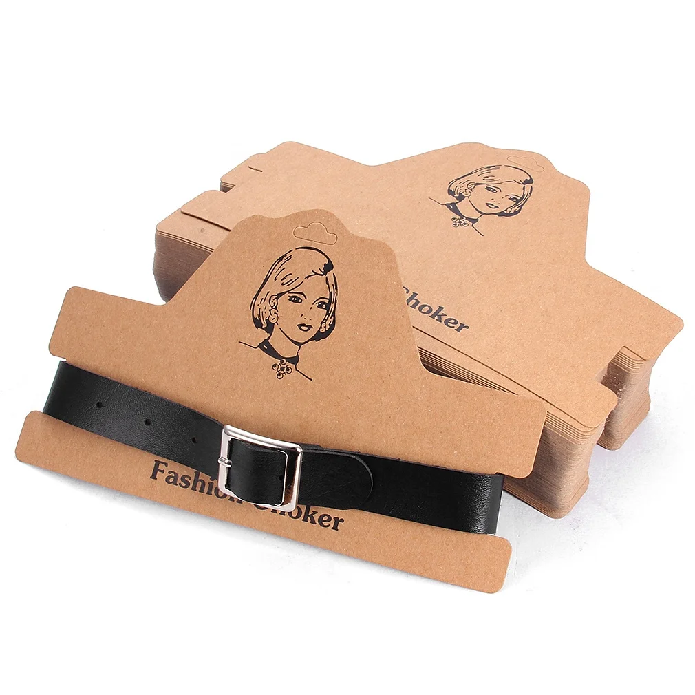 

Fashion Design Choker necklaces packaging Card jewelry Display Packaging card Accept Custom Logo 11.1x18.4cm
