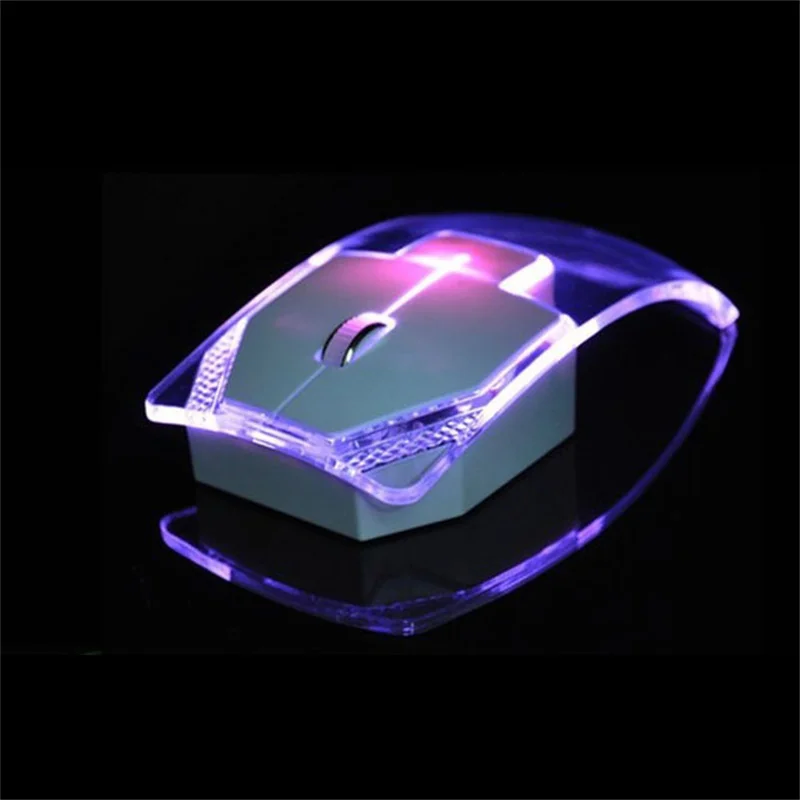 

Wholesale Luminous Lights 2.4G Wireless Mouse, Transparent wireless mouse