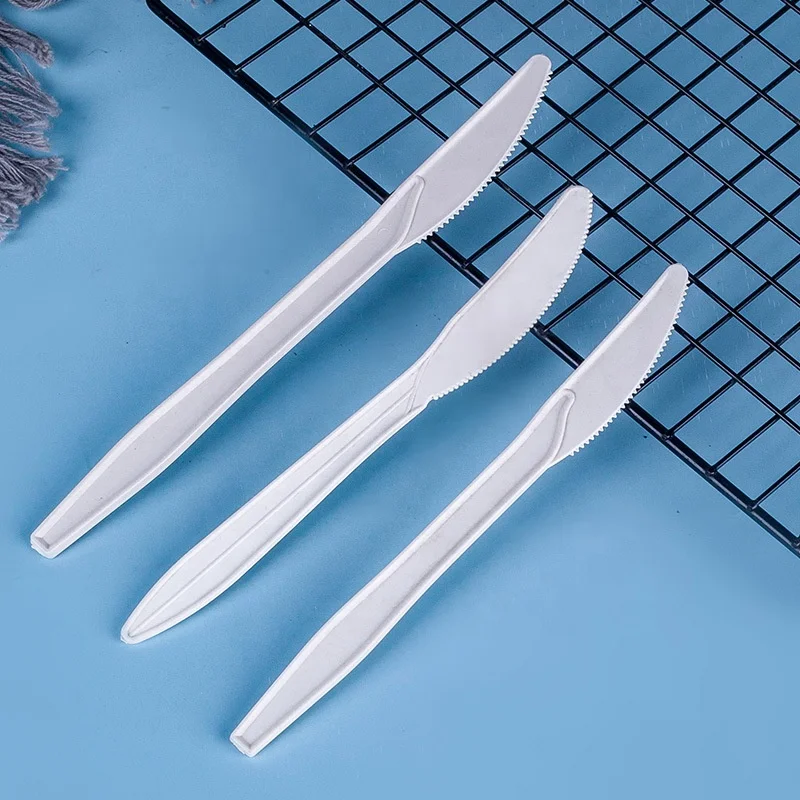 

Gainyo High Quality Disposable Biodegradable Utensils Cornstarch Knife For Restaurants, White