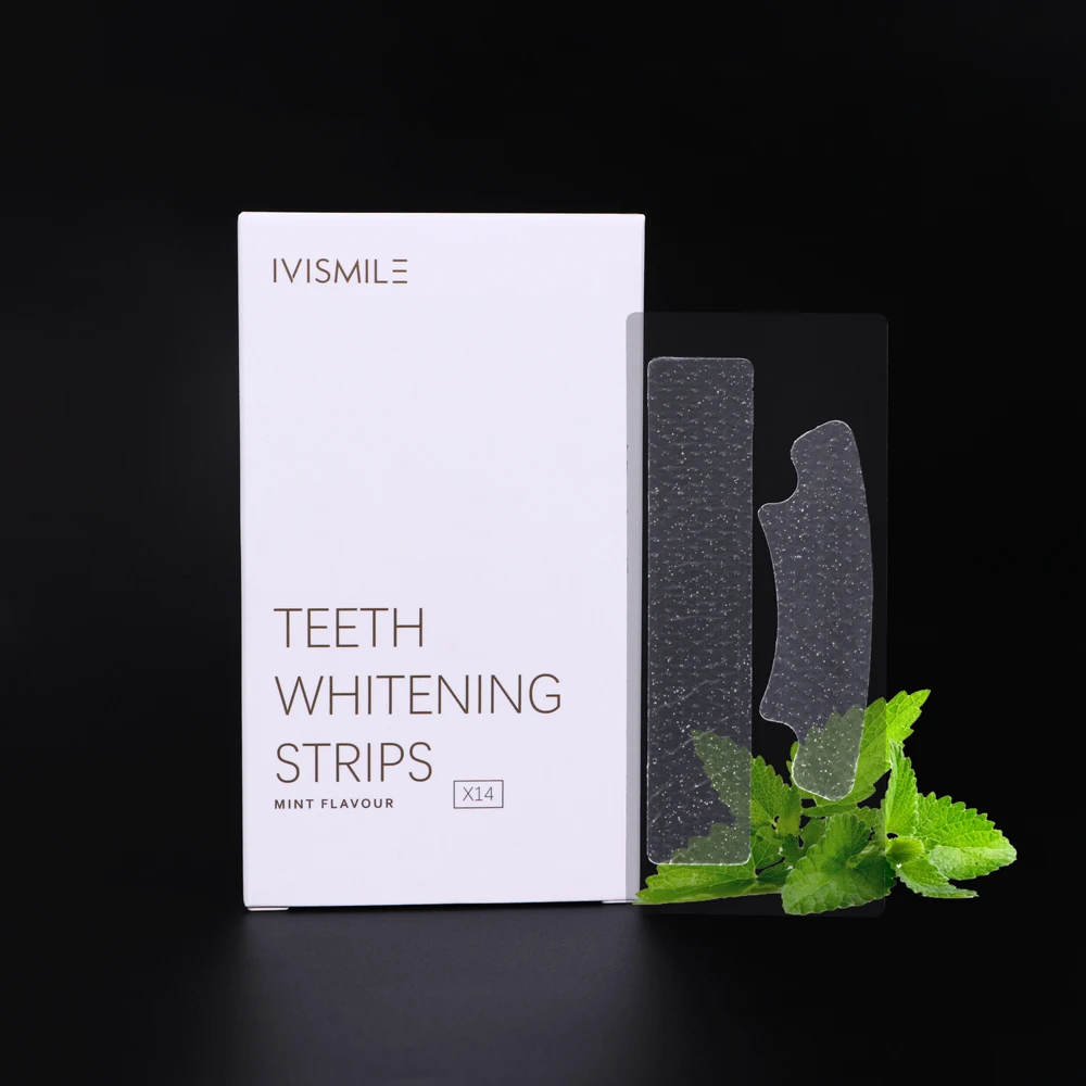 

IVISMILE 2021 New Formula 6%HP Fast Bright Smile Teeth Whitening Strips Print Logo OEM