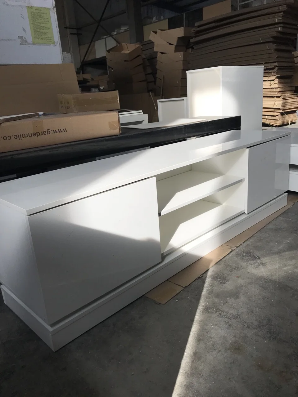 High Gloss White Modern Tv Stand For Living Room Tv Entertainment