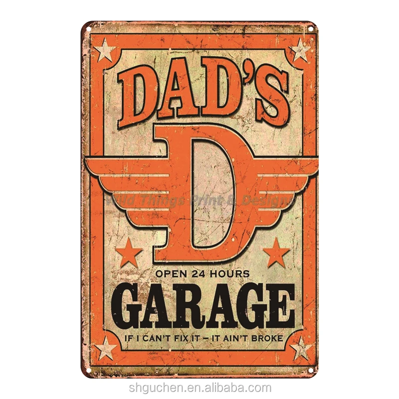 Dad's Garage  Metal Garage Sign  Man Cave Decor  Home Decor  Shop Sign  Garage Sign