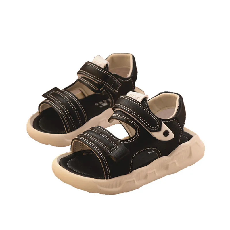 

New 2022 Summer Solid Sole Stick Buckle Closure Shoes Boys Beach Shoes Lightweight Children's Sandals