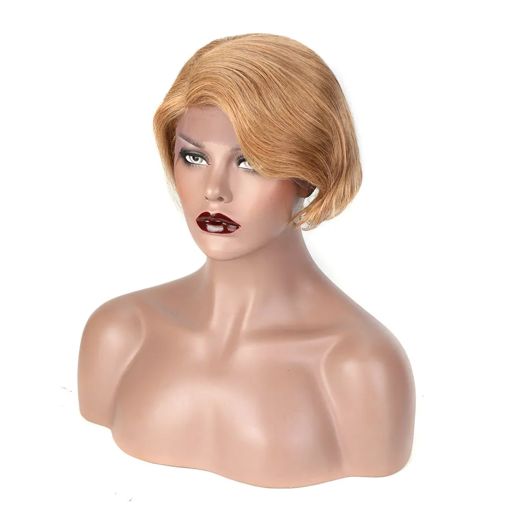 

Lace Front Wig Lace Wigs For Women ,Short Pixie cut curly Human Hair Wig wholesale