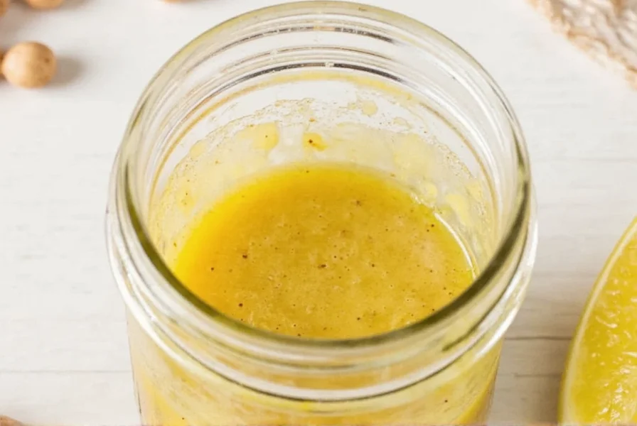 Close-up of fresh ginger being grated into a glass bowl with rice vinegar and soy sauce ingredients arranged nearby