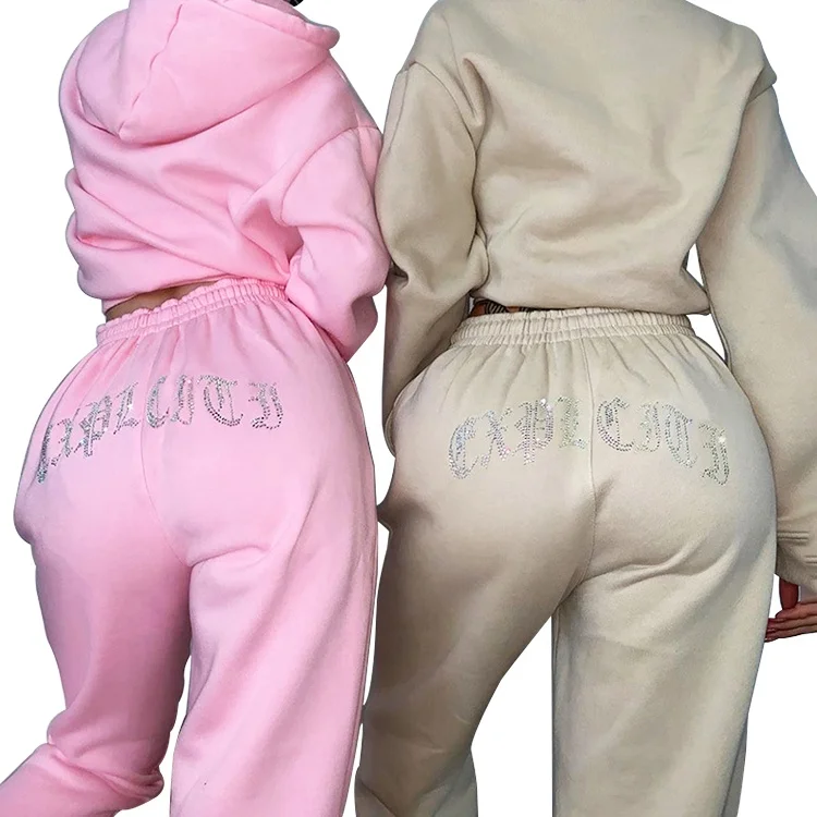 

Streetwear Straight High Waist Drawstring Casual Pants Joggers Women's Trousers Sweatpants, Pink