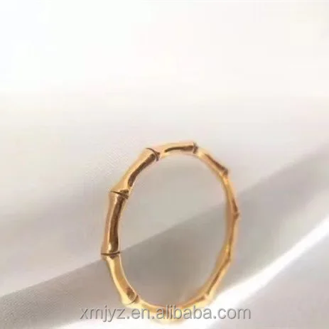 

Certified 18K Gold Ring Bamboo Ring AU750 Bamboo Joint GAOSHENG Ring Jewelry Simple Temperament Drainage Gift Water Shell