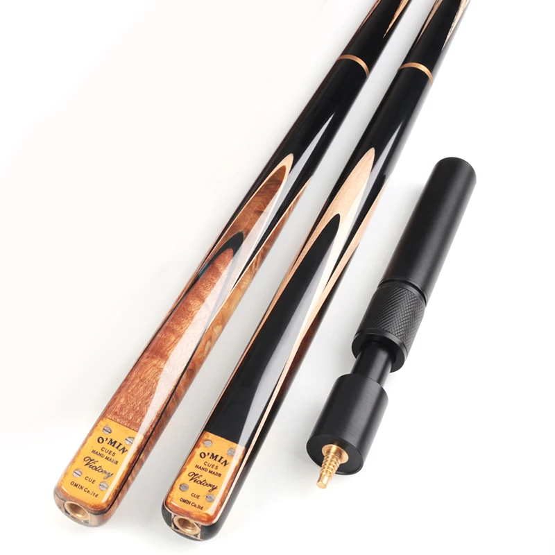

2019 O'MIN Victory Snooker Cue Kit with Telescopic Extension 3/4 Jointed Snooker Cue 9.8mm Tip Ash Shaft, Difference color choice