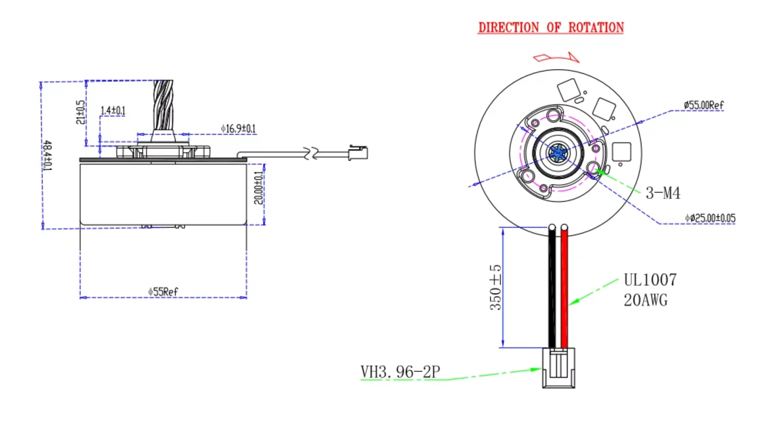Goodluck External Rotor Motor, Brushless, 5520, 24V, 2250RPM - detail 2