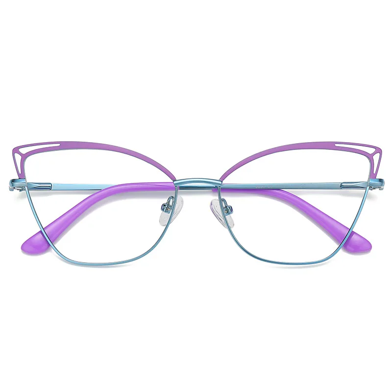 2023 New Fashion Candy Color Anti Blue Light Computer Glasses Cat Eye Optical Glasses Frame For Women