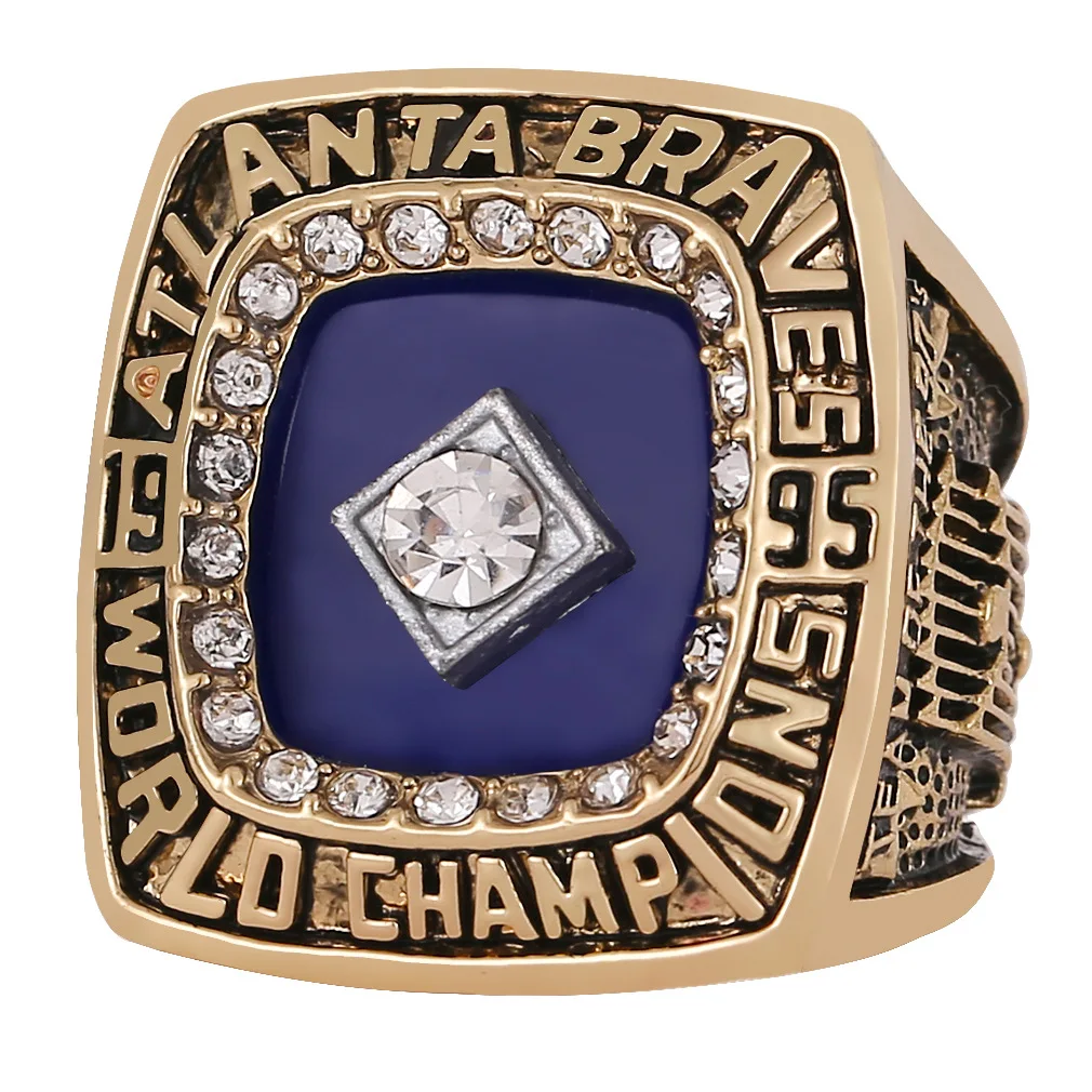 

Amazon Hot Sale Atlanta Braves Baseball Championship Ring Europe And America Popular Memorial Nostalgic Classic Mens Ring, Gold