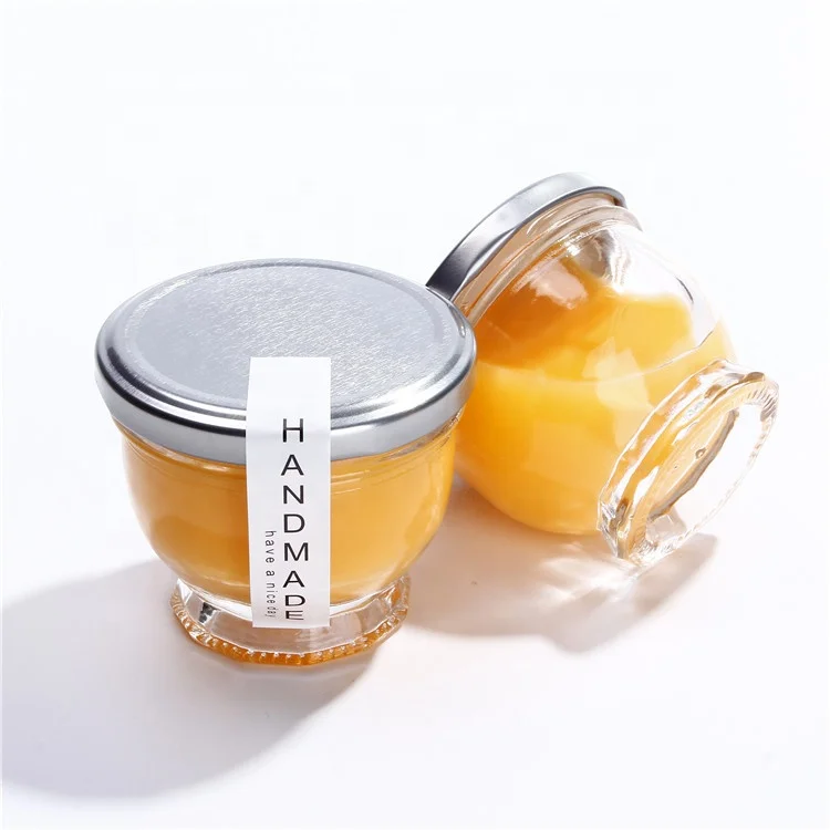 

Empty Clear Small 100ml Jam Jars Bird Nest Packaging Honey Virgin Coconut Oil Bottle Small Jam Glass Jars With Lid, Clear transparent