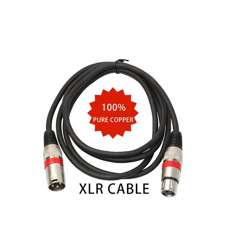 

100% pure copper 0.3m - 100m Male female connector combo XLR cable