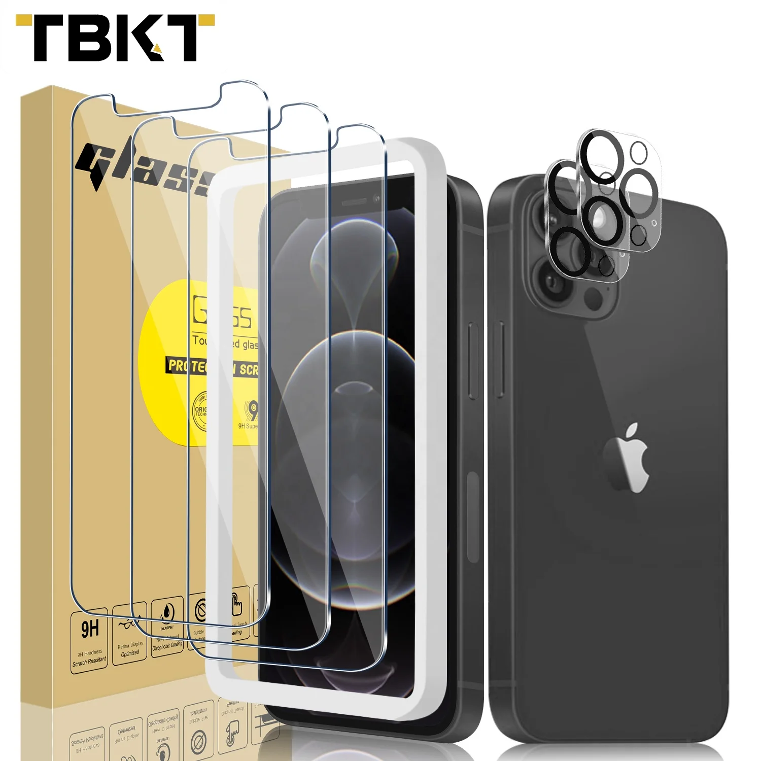 

9H Screen film for iphone12 6.7 Screen Protector 0.33mm Screen Tempered film 3+2 camera cover