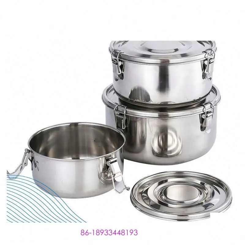 

Eco-Friendly Bento Lunch Box Leakproof Round Tiffin Stainless Steel