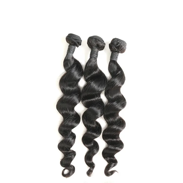 

Hot selling Hair Extension 9A Loose Wave Human Hair Bundles Soft Hair
