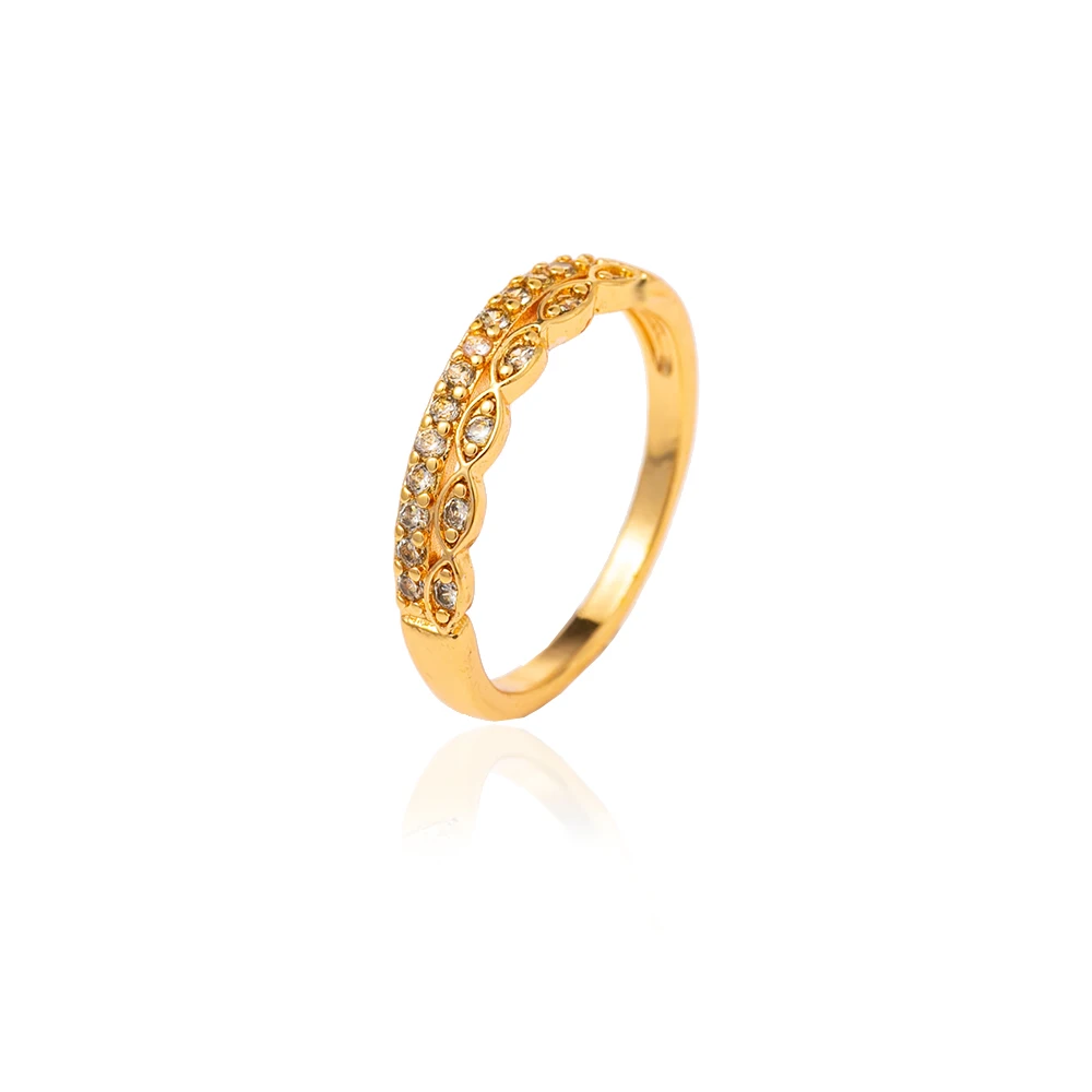 

Simple Design gold plated Women's Fashion Mood Rings, Champagne gold