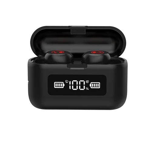 

2021 Hot Sale Wireless BT Headphones Free Sample Powebank Audifonos Earphone TWS F9 Earbuds, Black