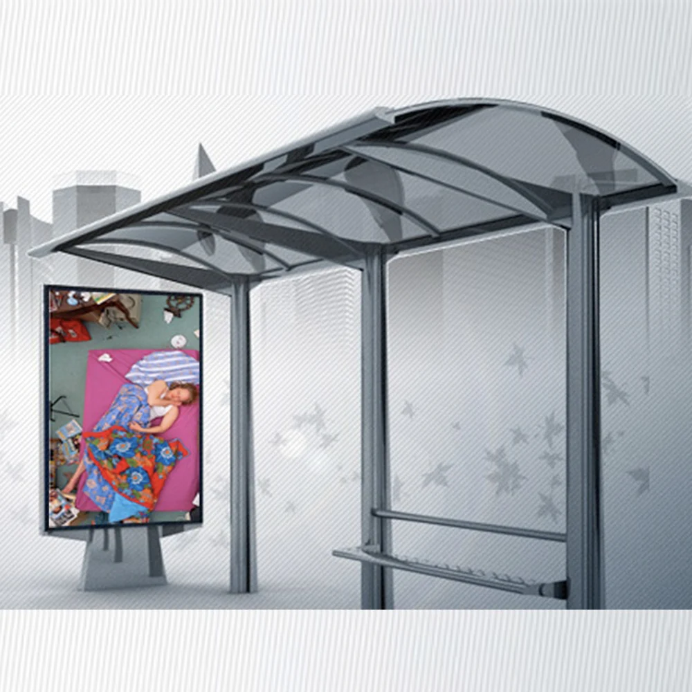 product-YEROO-Outdoor Advertising Bus Shelter Modern Bus Stop Shelter Design-img