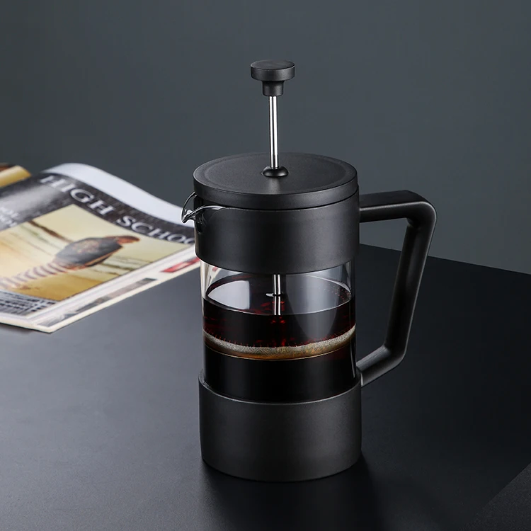 

Wholesales Food Grade 304 Stainless Steel Filter New PP Plastic French Press Coffee Makers, Customized color