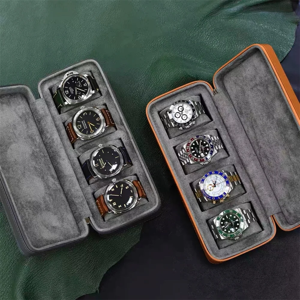 

Now hot luxury 4 slot Watch Roll Case Storage and Organizer for Men and Women